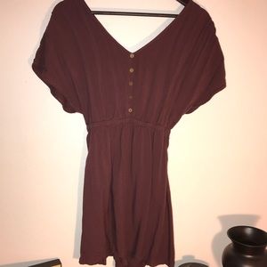 Maroon dress with cutout back